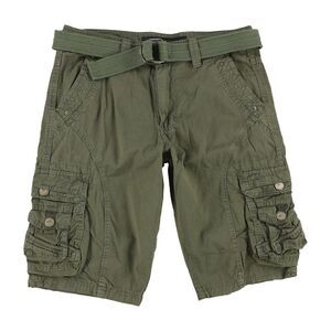 XRAY Mens Belted Snap Detail Casual Cargo Shorts, NWT